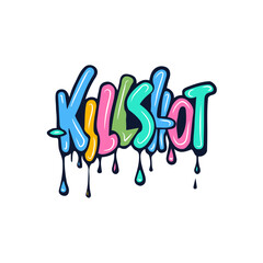 Graffiti lettering typography art illustration