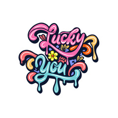 Graffiti lettering typography art illustration