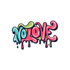 Graffiti lettering typography art illustration