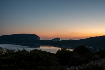 Capo Caccia mit Isolda Foradada im Abenrot