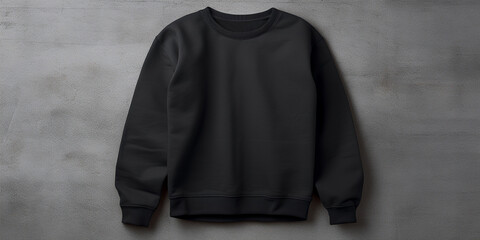 Sweatshirt On Dark Background. Men Sweater, Casual Male Clothing. Man's Apparel.