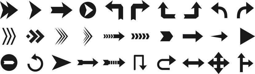 Arrow, Cursor icon set.