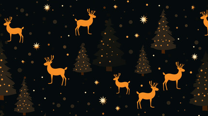 Obraz na płótnie Canvas christmas background with deer