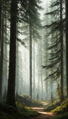 Obraz premium Green forest