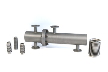 Shell and tube heat exchanger near Sylphons isolated