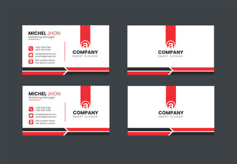 Vector Simple and Clean Corporate Modern Business Card Design