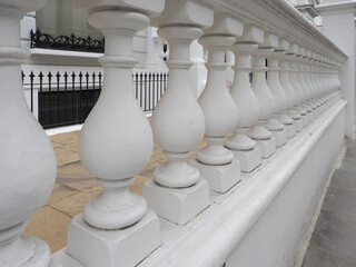 ancient white balustrade