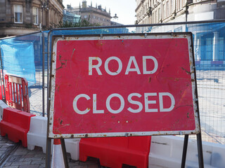 road closed deviation sign