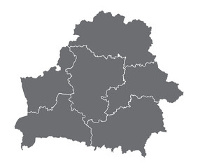 Fototapeta premium Belarus map. Cities regions Vector illustration 