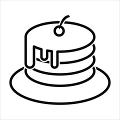 pancake icon vector design template