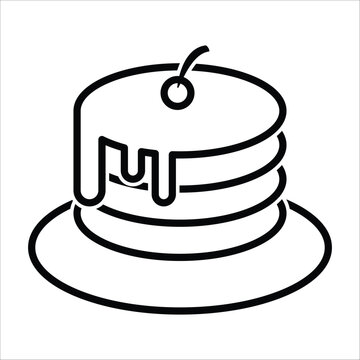 recommend clip art: pancake icon vector design template