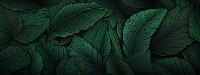 Pattern leaf background green plant tree abstract palm floral wallpaper flower foliage art jungle. Background luxury leaf pattern texture design line summer gold nature monstera fabric golden leaves. - obrazy, fototapety, plakaty