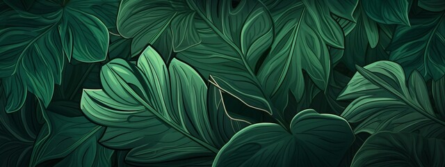 Pattern leaf background green plant tree abstract palm floral wallpaper flower foliage art jungle. Background luxury leaf pattern texture design line summer gold nature monstera fabric golden leaves.