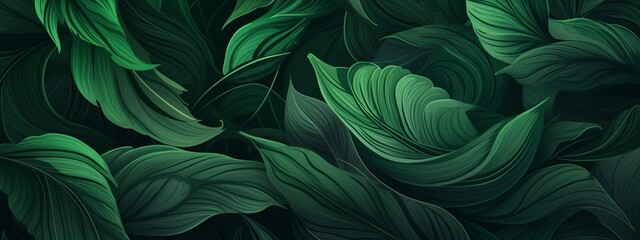 Pattern leaf background green plant tree abstract palm floral wallpaper flower foliage art jungle. Background luxury leaf pattern texture design line summer gold nature monstera fabric golden leaves. - obrazy, fototapety, plakaty