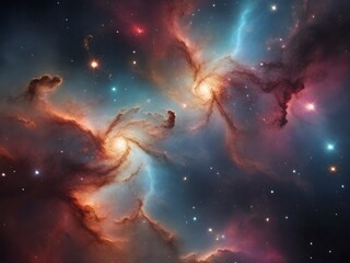 Obraz na płótnie Canvas Colorful cloud nebula. in the deep cosmos. Universe science astronomy. space galaxy. Supernova background wallpaper
