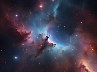 Fototapeta na wymiar Colorful cloud nebula. in the deep cosmos. Universe science astronomy. space galaxy. Supernova background wallpaper