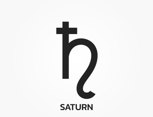 saturn astrology symbol. zodiac, astronomy and horoscope sign. isolated vector image © Назарій