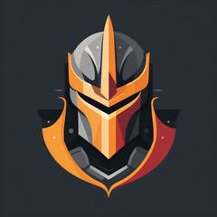 Minimalistic Knight Avatar Design: Solid Colors and Simple Shapes