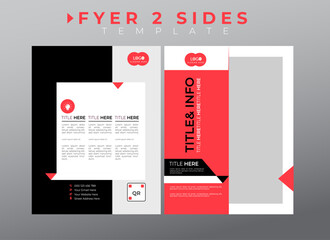 Corporate business presentation guide brochure template, Annual report, multi-pages minimalist flat geometric business brochure design template, Square size.
