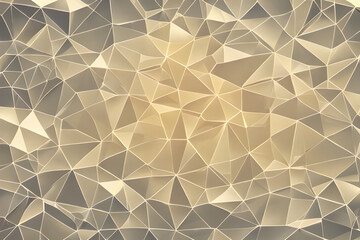 Abstract white cream color geometric polygon crystal pattern background