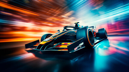 abstract background with a black and white lines of a racing car