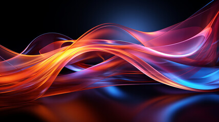 abstract background with glowing fractal lines