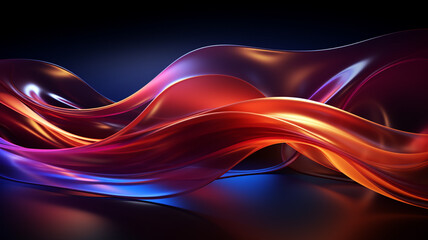Fototapeta premium abstract background with glowing fractal lines
