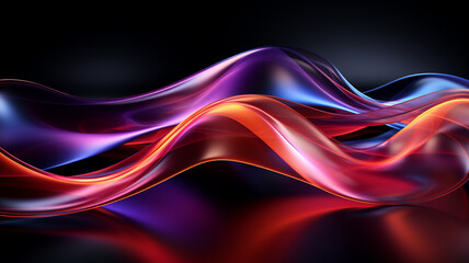 Fototapeta premium abstract background with glowing fractal lines