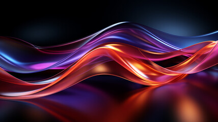 Fototapeta premium abstract background with glowing fractal lines