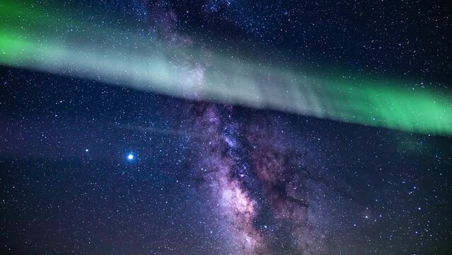 Milky Way Galaxy Aurora Green Purple Loop 24mm South