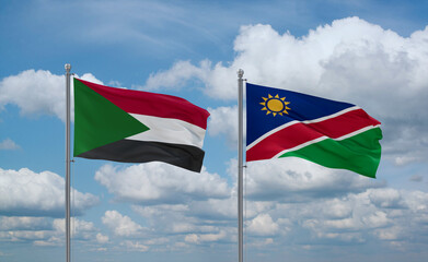 Namibia and Sudan, country relationship concept