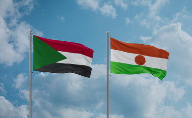 Niger national flags, country relationship concept