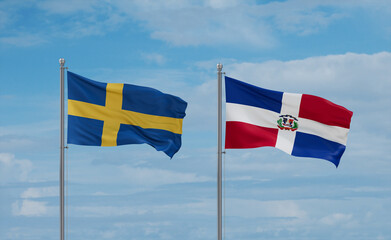 Belgium and Sweden flags, country relationship concept