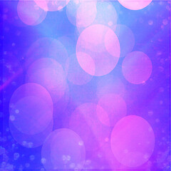 Blue, pink bokeh square background, Suitable for Ads, Posters, Banners, holidays background, christmas banners, and various graphic design works