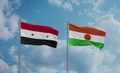 Niger national flags, country relationship concept