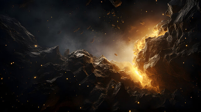 Beautiful asteroid explosion