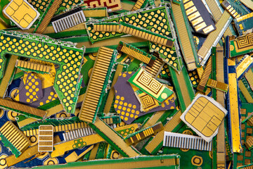 industrial gold waste from electronic components