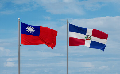 Belgium and Taiwan flags, country relationship concept