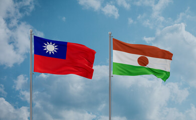 Niger national flags, country relationship concept