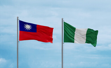 Nigeria national flags, country relationship concept