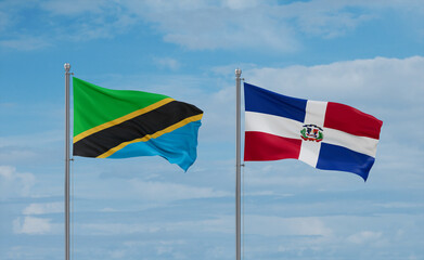 Belgium and Tanzania flags, country relationship concept