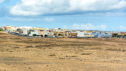 Suburbs of Puerto del Rosario on Fuerteventura