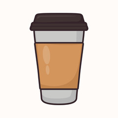 illustration of disposable coffee cup design icon vector