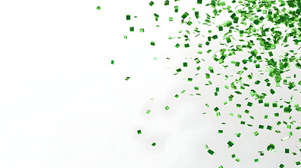 Falling green Confetti