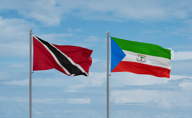 Equatorial Guinea and Trinidad, Tobago, flags, country relationship concept