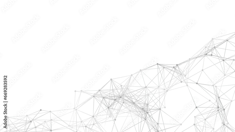 Poster Abstract geometric background. Plexus mesh backdrop illustration.