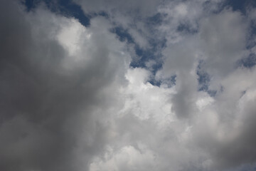 Blue sky. Beautiful Cumulus clouds flying across the sky, Beautiful natural clouds on the sky, deep blue sky