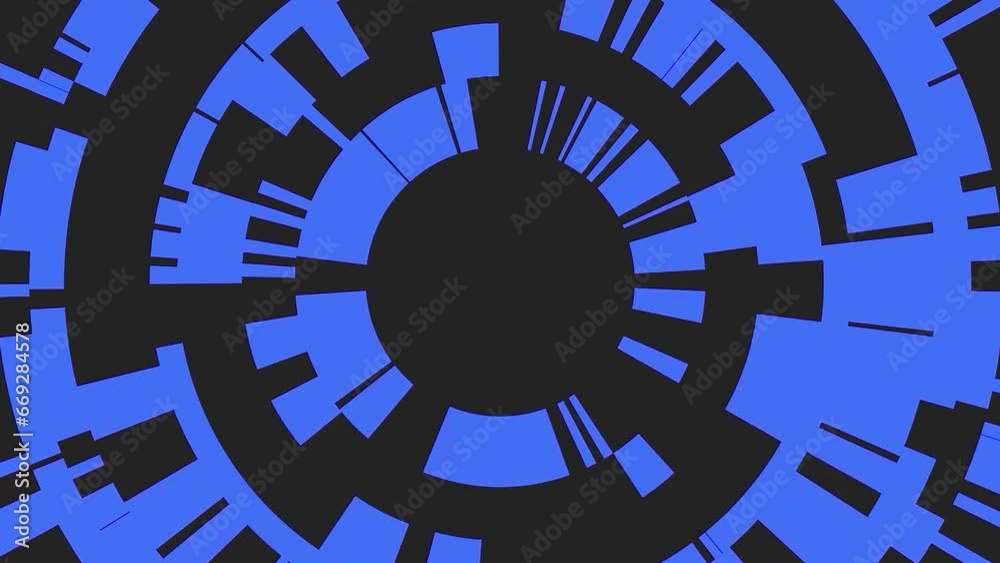 Poster gray blue circular background in high tech style. footage for creating an intro. motion animation.