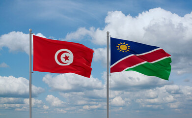 Namibia and Tunisia, country relationship concept