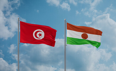 Niger national flags, country relationship concept